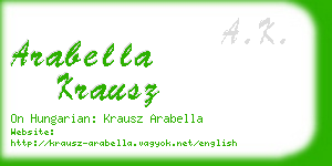 arabella krausz business card